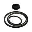 3-Ring LED Light Circular Chandelier, 102W, 3000K, 4335LM, Matte Black Body Finish, Dimmable, Pendant Mounting Load image into Gallery viewer, 3-Ring LED Light Circular Chandelier, 102W, 3000K, 4335LM, Matte Black Body Finish, Dimmable, Pendant Mounting