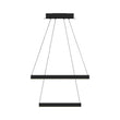 Modern Two-Tier Square Chandelier Lighting, 54W, 3000K, 3016LM, Dimension : 19.7''L×19.7''W×55''H Load image into Gallery viewer, Modern Two-Tier Square Chandelier Lighting, 54W, 3000K, 3016LM, Dimension : 19.7''L×19.7''W×55''H
