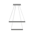 Modern Two-Tier Square Chandelier Lighting, 54W, 3000K, 3016LM, Dimension : 19.7''L×19.7''W×55''H Load image into Gallery viewer, Modern Two-Tier Square Chandelier Lighting, 54W, 3000K, 3016LM, Dimension : 19.7''L×19.7''W×55''H