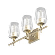 Clear Glass Shade Bathroom Light Fixtures, Bell Shape with Brass Gold Finish Vanity Lighting, E26 Base, UL Listed for Damp Location, Bathroom Wall Sconces Load image into Gallery viewer, Clear Glass Shade Bathroom Light Fixtures, Bell Shape with Brass Gold Finish Vanity Lighting, E26 Base, UL Listed for Damp Location, Bathroom Wall Sconces