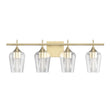 Clear Glass Shade Bathroom Light Fixtures, Bell Shape with Brass Gold Finish Vanity Lighting, E26 Base, UL Listed for Damp Location, Bathroom Wall Sconces Load image into Gallery viewer, Clear Glass Shade Bathroom Light Fixtures, Bell Shape with Brass Gold Finish Vanity Lighting, E26 Base, UL Listed for Damp Location, Bathroom Wall Sconces