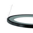 1-Ring LED Pendant Light, 35W, 3000K-6500K, 966LM, Dimmable, Matte Black Body Finish, Diameter 23.6''×71'' Load image into Gallery viewer, 1-Ring LED Pendant Light, 35W, 3000K-6500K, 966LM, Dimmable, Matte Black Body Finish, Diameter 23.6''×71''