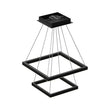 Modern Two-Tier Square Chandelier Lighting, 54W, 3000K, 3016LM, Dimension : 19.7''L×19.7''W×55''H Load image into Gallery viewer, Modern Two-Tier Square Chandelier Lighting, 54W, 3000K, 3016LM, Dimension : 19.7''L×19.7''W×55''H