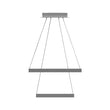 Modern Two-Tier Square Chandelier Lighting, 54W, 3000K, 3016LM, Dimension : 19.7''L×19.7''W×55''H Load image into Gallery viewer, Modern Two-Tier Square Chandelier Lighting, 54W, 3000K, 3016LM, Dimension : 19.7''L×19.7''W×55''H