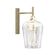 Clear Glass Shade Bathroom Light Fixtures, Bell Shape with Brass Gold Finish Vanity Lighting, E26 Base, UL Listed for Damp Location, Bathroom Wall Sconces Load image into Gallery viewer, Clear Glass Shade Bathroom Light Fixtures, Bell Shape with Brass Gold Finish Vanity Lighting, E26 Base, UL Listed for Damp Location, Bathroom Wall Sconces