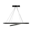 3-Ring LED Light Circular Chandelier, 102W, 3000K, 4335LM, Matte Black Body Finish, Dimmable, Pendant Mounting Load image into Gallery viewer, 3-Ring LED Light Circular Chandelier, 102W, 3000K, 4335LM, Matte Black Body Finish, Dimmable, Pendant Mounting