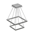Modern Two-Tier Square Chandelier Lighting, 54W, 3000K, 3016LM, Dimension : 19.7''L×19.7''W×55''H Load image into Gallery viewer, Modern Two-Tier Square Chandelier Lighting, 54W, 3000K, 3016LM, Dimension : 19.7''L×19.7''W×55''H