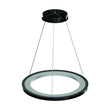 1-Ring LED Pendant Light, 35W, 3000K-6500K, 966LM, Dimmable, Matte Black Body Finish, Diameter 23.6''×71'' Load image into Gallery viewer, 1-Ring LED Pendant Light, 35W, 3000K-6500K, 966LM, Dimmable, Matte Black Body Finish, Diameter 23.6''×71''