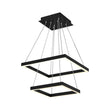 Modern Two-Tier Square Chandelier Lighting, 54W, 3000K, 3016LM, Dimension : 19.7''L×19.7''W×55''H Load image into Gallery viewer, Modern Two-Tier Square Chandelier Lighting, 54W, 3000K, 3016LM, Dimension : 19.7''L×19.7''W×55''H