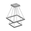 Modern Two-Tier Square Chandelier Lighting, 54W, 3000K, 3016LM, Dimension : 19.7''L×19.7''W×55''H Load image into Gallery viewer, Modern Two-Tier Square Chandelier Lighting, 54W, 3000K, 3016LM, Dimension : 19.7''L×19.7''W×55''H