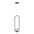 1-Light, Single Bell Pendant Chandelier, 9W, 3000K, Matte Black Body Finish, Dimmable Load image into Gallery viewer, 1-Light, Single Bell Pendant Chandelier, 9W, 3000K, Matte Black Body Finish, Dimmable