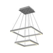 Modern Two-Tier Square Chandelier Lighting, 54W, 3000K, 3016LM, Dimension : 19.7''L×19.7''W×55''H Load image into Gallery viewer, Modern Two-Tier Square Chandelier Lighting, 54W, 3000K, 3016LM, Dimension : 19.7''L×19.7''W×55''H