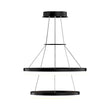 2-Ring, Modern LED Chandelier, 78W, 120V, 3000K, 3985LM, Dimmable Load image into Gallery viewer, 2-Ring, Modern LED Chandelier, 78W, 120V, 3000K, 3985LM, Dimmable