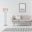 Modern Standing Floor Lamps for Living Room 61-inch Brushed Nickel & Straight Rectangular Pure White Linen Shade, With 1PCS ON-OFF Switch, Corner Floor Lamp Load image into Gallery viewer, Modern Standing Floor Lamps for Living Room 61-inch Brushed Nickel & Straight Rectangular Pure White Linen Shade, With 1PCS ON-OFF Switch, Corner Floor Lamp