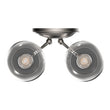 Clear Glass Bathroom Light Fixtures, Wall Mount, 2-Head/3-Head, E26 Base Brushed Nickel Finish, Vanity Lighting Load image into Gallery viewer, Clear Glass Bathroom Light Fixtures, Wall Mount, 2-Head/3-Head, E26 Base Brushed Nickel Finish, Vanity Lighting