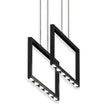 2-Rectangle Lights, 38W, 3000K, 1900LM, LED Kitchen Island Light Pendant For Dining Living Room, Dimmable, Matte black Body Finish Load image into Gallery viewer, 2-Rectangle Lights, 38W, 3000K, 1900LM, LED Kitchen Island Light Pendant For Dining Living Room, Dimmable, Matte black Body Finish