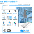 2 ft. x 4 ft. LED Center Basket Troffers, 50W/60W/72W Switchable, 4000K/5000K/6500K CCT Changeable, Dip Switch, 0-10V Dim, 100V-277V, ETL, DLC 5.1 Listed, Recessed Light Fixtures 2-Pack Load image into Gallery viewer, 2 ft. x 4 ft. LED Center Basket Troffers, 50W/60W/72W Switchable, 4000K/5000K/6500K CCT Changeable, Dip Switch, 0-10V Dim, 100V-277V, ETL, DLC 5.1 Listed, Recessed Light Fixtures 2-Pack
