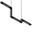 1-Lights, Modern Linear Chandelier Light, 16W, 3000K, 800LM, Suspension Fixture, Matte black Body Finish, Dimmable, 31.5''×1.3''×71'' (Dimension) Load image into Gallery viewer, 1-Lights, Modern Linear Chandelier Light, 16W, 3000K, 800LM, Suspension Fixture, Matte black Body Finish, Dimmable, 31.5''×1.3''×71'' (Dimension)