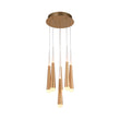 6-Light Chandelier, Brushed Gold Finish, 42W, 3000K, 2100LM, Dimmable, Chandelier Dining Light Living Room Lighting Kitchen Island Load image into Gallery viewer, 6-Light Chandelier, Brushed Gold Finish, 42W, 3000K, 2100LM, Dimmable, Chandelier Dining Light Living Room Lighting Kitchen Island