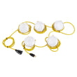 LED String Work Lights With Cage, 65W 5000K, 50ft, 8000LM , IP65, 5 Lights Per Bunch, Linkable, for Construction Sites, Renovation, Mine Cave, Hanging String Lights Load image into Gallery viewer, LED String Work Lights With Cage, 65W 5000K, 50ft, 8000LM , IP65, 5 Lights Per Bunch, Linkable, for Construction Sites, Renovation, Mine Cave, Hanging String Lights