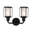 Birdcage Shape Bathroom Light Fixtures, Wall Mount, Matte Black with Clear Glass Shade, 1-Light/2-Light/3-Light, E26 Base, For Damp Locations, Vanity Lighting Load image into Gallery viewer, Birdcage Shape Bathroom Light Fixtures, Wall Mount, Matte Black with Clear Glass Shade, 1-Light/2-Light/3-Light, E26 Base, For Damp Locations, Vanity Lighting