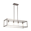 4-Lights Linear Chandelier Light, For Damp Location, Open Frame Rectangle Chandeliers, E26 Base, UL Listed, 5 Years Warranty Load image into Gallery viewer, 4-Lights Linear Chandelier Light, For Damp Location, Open Frame Rectangle Chandeliers, E26 Base, UL Listed, 5 Years Warranty