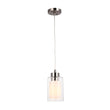 8W Cylinder Shape LED Pendant Light, Brushed Nickel Finish, 4000K (Cool White), 500 Lumens, ETL Listed Load image into Gallery viewer, 8W Cylinder Shape LED Pendant Light, Brushed Nickel Finish, 4000K (Cool White), 500 Lumens, ETL Listed