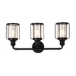 Birdcage Shape Bathroom Light Fixtures, Wall Mount, Matte Black with Clear Glass Shade, 1-Light/2-Light/3-Light, E26 Base, For Damp Locations, Vanity Lighting Load image into Gallery viewer, Birdcage Shape Bathroom Light Fixtures, Wall Mount, Matte Black with Clear Glass Shade, 1-Light/2-Light/3-Light, E26 Base, For Damp Locations, Vanity Lighting