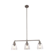 3-Lights Bell Shape Kitchen Island Pendant Lighting, Clear Glass Shade, E26 Base, UL Listed Load image into Gallery viewer, 3-Lights Bell Shape Kitchen Island Pendant Lighting, Clear Glass Shade, E26 Base, UL Listed