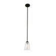 1-Light Flared Shape Pendant Lighting Fixture with Clear Glass Shade, E26 Base, UL Listed for Damp Location Load image into Gallery viewer, 1-Light Flared Shape Pendant Lighting Fixture with Clear Glass Shade, E26 Base, UL Listed for Damp Location