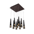 9-Lights, Multi Light Pendant with Smoke grey Body Finish,45W, 3000K, 2250LM, Dimmable, For Kitchen Island Dining Room Living Room Cafe Pub Load image into Gallery viewer, 9-Lights, Multi Light Pendant with Smoke grey Body Finish,45W, 3000K, 2250LM, Dimmable, For Kitchen Island Dining Room Living Room Cafe Pub