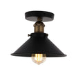 Industrial Style Semi-Flush Mount Lights, E26 Base, Matte Black with Antique Brass Finish, UL Listed, 3 Years Warranty Load image into Gallery viewer, Industrial Style Semi-Flush Mount Lights, E26 Base, Matte Black with Antique Brass Finish, UL Listed, 3 Years Warranty