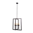 Farmhouse Chandelier, 4-Light Foyer Lighting for Dining Room, E26 Base, Brushed Nickel/Oil Rubbed Bronze Finish Load image into Gallery viewer, Farmhouse Chandelier, 4-Light Foyer Lighting for Dining Room, E26 Base, Brushed Nickel/Oil Rubbed Bronze Finish
