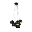 7-Light Black Iron Globe Pendant Chandelier Fixture for Living Room, Bedroom, Dining Room, Office Load image into Gallery viewer, 7-Light Black Iron Globe Pendant Chandelier Fixture for Living Room, Bedroom, Dining Room, Office