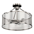 Semi Flush Mount Ceiling Lights, Drum Shape, Steel Cage Matte Black Finish, E26 Base, UL Listed, 3 Years Warranty Load image into Gallery viewer, Semi Flush Mount Ceiling Lights, Drum Shape, Steel Cage Matte Black Finish, E26 Base, UL Listed, 3 Years Warranty