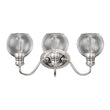 Clear Glass Bathroom Light Fixtures, Wall Mount, 2-Head/3-Head, E26 Base Brushed Nickel Finish, Vanity Lighting Load image into Gallery viewer, Clear Glass Bathroom Light Fixtures, Wall Mount, 2-Head/3-Head, E26 Base Brushed Nickel Finish, Vanity Lighting
