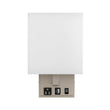 Modern Decorative Wall Sconce Light with 1 USB, 1 Rocker Switch, 1 Power Outlet, Satin Nickel Finish Load image into Gallery viewer, Modern Decorative Wall Sconce Light with 1 USB, 1 Rocker Switch, 1 Power Outlet, Satin Nickel Finish