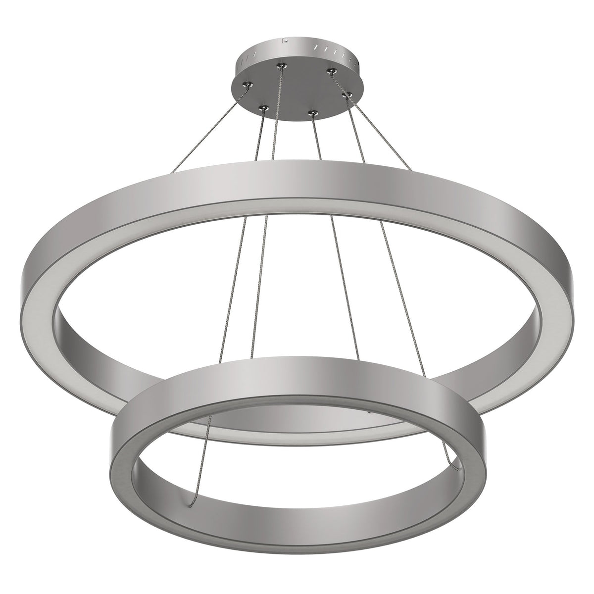 Modern - Double Ring Chandelier With Unique Shade, 115W