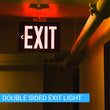 LED Exit Sign with Battery Backup, Double Face, 4W, AC120-277V, Side Mount/Ceiling Mount, Red Letter Emergency Exit Lights Load image into Gallery viewer, LED Exit Sign with Battery Backup, Double Face, 4W, AC120-277V, Side Mount/Ceiling Mount, Red Letter Emergency Exit Lights