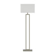Modern Standing Floor Lamps for Living Room 61-inch Brushed Nickel & Straight Rectangular Pure White Linen Shade, With 1PCS ON-OFF Switch, Corner Floor Lamp Load image into Gallery viewer, Modern Standing Floor Lamps for Living Room 61-inch Brushed Nickel & Straight Rectangular Pure White Linen Shade, With 1PCS ON-OFF Switch, Corner Floor Lamp