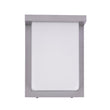 12W Rectangle Shape LED Outdoor Wall Sconce, Painted Silver Finish, White Acrylic Shade, ETL Listed Load image into Gallery viewer, 12W Rectangle Shape LED Outdoor Wall Sconce, Painted Silver Finish, White Acrylic Shade, ETL Listed