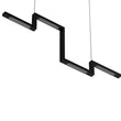1-Light, LED Linear Chandelier Light Fixture In Matte black Body Finish, 23W, 3000K, 1150LM Dimmable, 39.4''×1.3''×71'' (Dimension) Load image into Gallery viewer, 1-Light, LED Linear Chandelier Light Fixture In Matte black Body Finish, 23W, 3000K, 1150LM Dimmable, 39.4''×1.3''×71'' (Dimension)