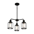 3-Light Birdcage Chandelier Lighting Fixture, Kitchen Island Light Fixtures, Matte Black Finish, E26 Base, 3 Years Warranty Load image into Gallery viewer, 3-Light Birdcage Chandelier Lighting Fixture, Kitchen Island Light Fixtures, Matte Black Finish, E26 Base, 3 Years Warranty
