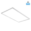 2x4 FT LED T-Bar Panel Light, 40W/50W/60W Wattage Adjustable, 3000K/4000K/5000K CCT Changeable, Dimmable, 6600LM, ETL & DLC Listed, Perfect For Offices, Schools, Hospitals Load image into Gallery viewer, 2x4 FT LED T-Bar Panel Light, 40W/50W/60W Wattage Adjustable, 3000K/4000K/5000K CCT Changeable, Dimmable, 6600LM, ETL & DLC Listed, Perfect For Offices, Schools, Hospitals