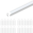 T8 8ft Integrated LED Tube Light 60W V-Shape 5000K Daylight White, Frosted, 8 Foot Plug and Play Linkable LED Shop Lights, Damp Location Load image into Gallery viewer, T8 8ft Integrated LED Tube Light 60W V-Shape 5000K Daylight White, Frosted, 8 Foot Plug and Play Linkable LED Shop Lights, Damp Location