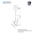 Matte Black Ring, 1-Light LED Unique Design Pendant, 9W, 3000K (Warm White), 520LM, Dimmable, Pendant Mounting Load image into Gallery viewer, Matte Black Ring, 1-Light LED Unique Design Pendant, 9W, 3000K (Warm White), 520LM, Dimmable, Pendant Mounting