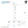 3-Lights Bell Shape Kitchen Island Pendant Lighting, Clear Glass Shade, E26 Base, UL Listed Load image into Gallery viewer, 3-Lights Bell Shape Kitchen Island Pendant Lighting, Clear Glass Shade, E26 Base, UL Listed