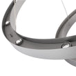 Modern - Double Ring Chandelier With Unique Shade, 115W, 3000K, 5750LM, Dimmable, Pendant Mounting, Aluminum Body Finish Load image into Gallery viewer, Modern - Double Ring Chandelier With Unique Shade, 115W, 3000K, 5750LM, Dimmable, Pendant Mounting, Aluminum Body Finish