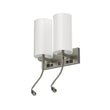 Double Head Acrylic Wall Sconce, Brushed Nickel Finish, With LED 2*1W, 1 USB, 2 Switches & 2 outlet, Bedside Wall Lights with Reading Lamp, for Bedroom Living Room Hotels Load image into Gallery viewer, Double Head Acrylic Wall Sconce, Brushed Nickel Finish, With LED 2*1W, 1 USB, 2 Switches & 2 outlet, Bedside Wall Lights with Reading Lamp, for Bedroom Living Room Hotels