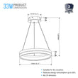 Round Chandelier, Matte Black + Wood Finish, 33W, 3000K (Warm White), 961 Lumens, Dimmable Pendant Load image into Gallery viewer, Round Chandelier, Matte Black + Wood Finish, 33W, 3000K (Warm White), 961 Lumens, Dimmable Pendant